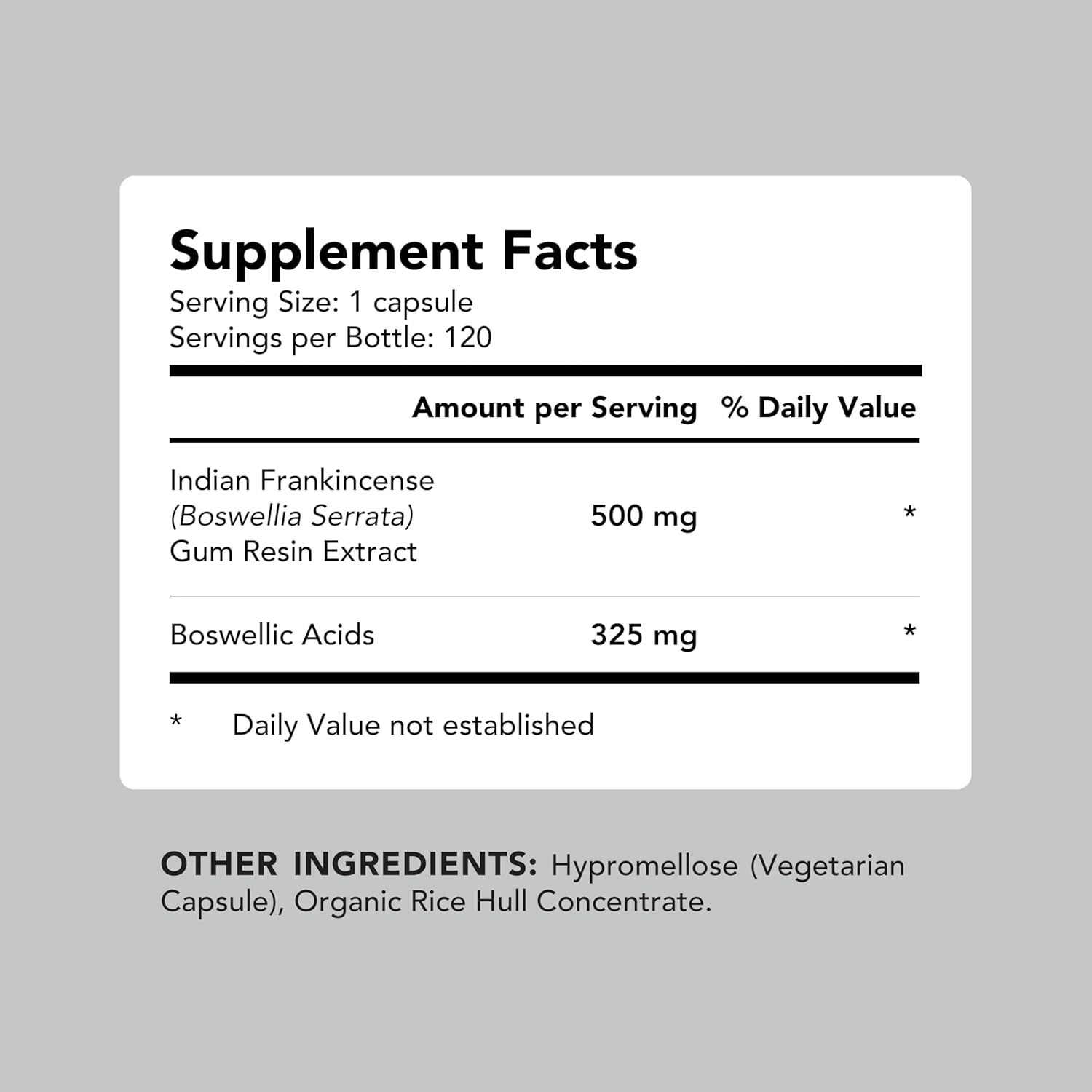 AMANDEAN Boswellia Serrata Extract. 500mg 120 Veggie Capsules. 65% Boswellic Acids with AKBA. Indian Frankincense Inflammation Supplement. Joint Health Support. (Packaging May Vary) - Image 7