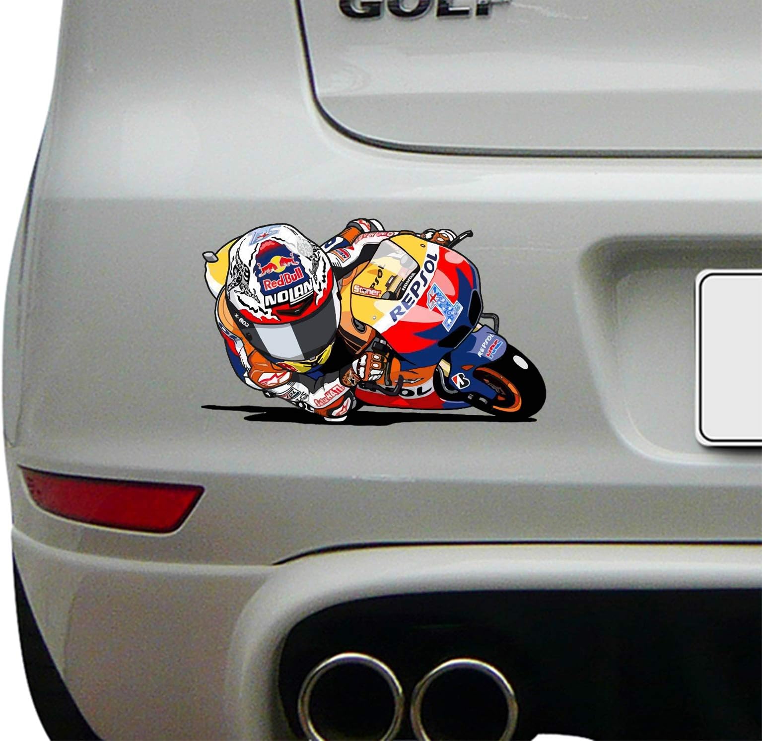 Casey Stoner Cartoon Effect Funny Decal Sticker Car, Van, Laptop, Doors or Walls Ideal for Camper Vans, Caravans Cars and Vans National Pride