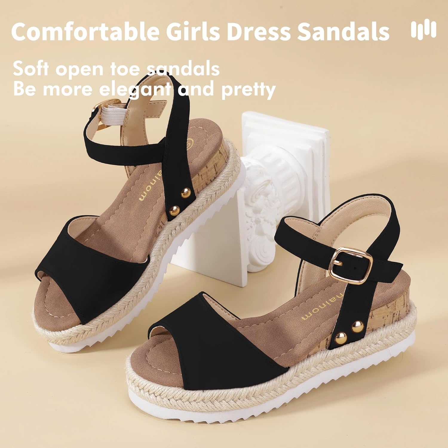 Hehainom Girls Wedge Sandals Platform Shoes Little Big Kid Summer Girls Heels Dress Shoes - Image 6