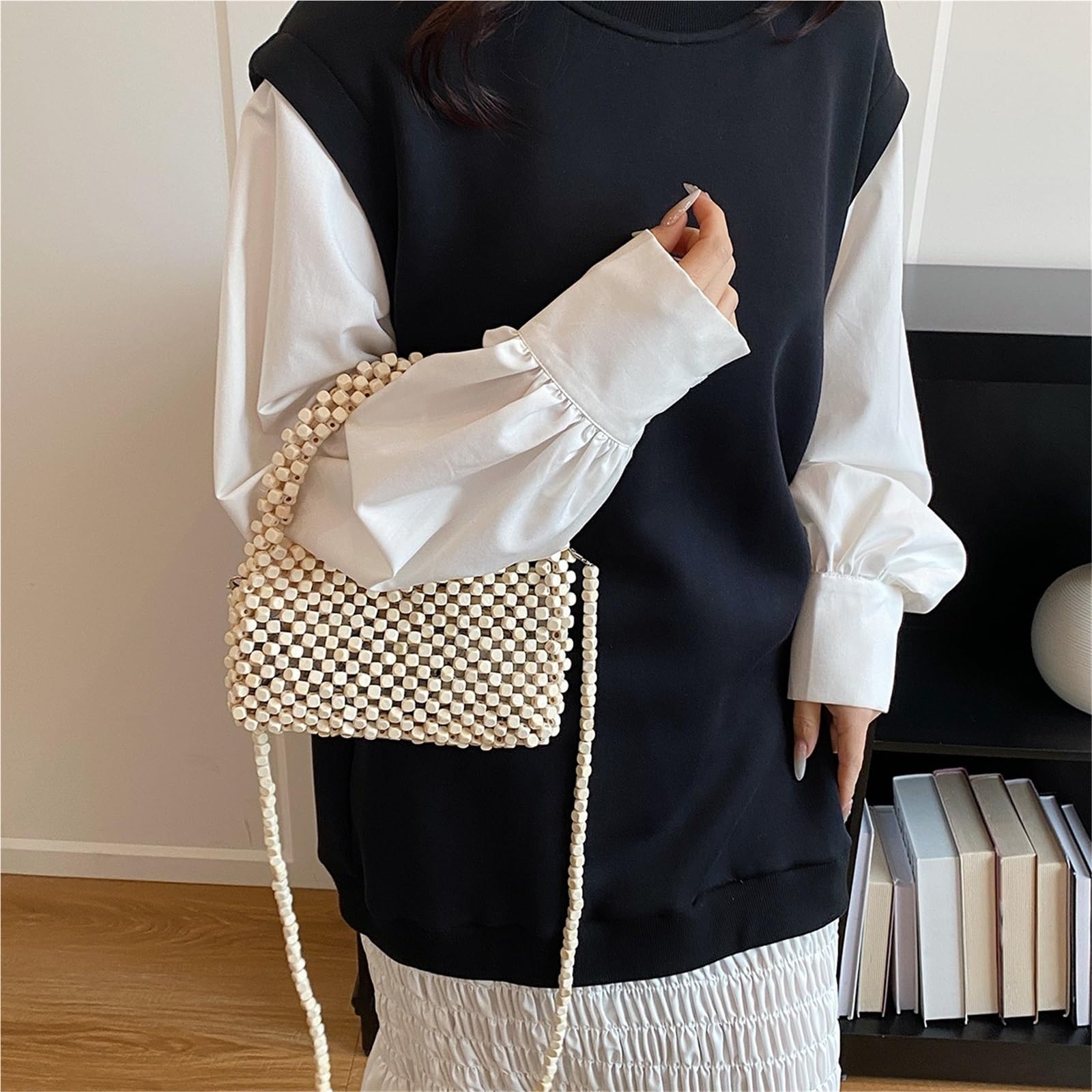 borsa donna estiva Borsa da donna in acrilico for a tracolla estiva Tracolla traforata intrecciata