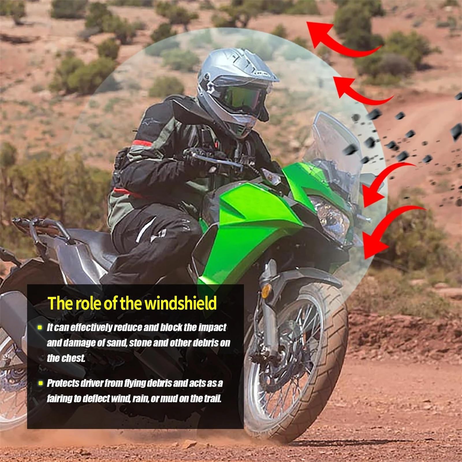 Motorrad Windschild Windabweiser Kompatibel Mit C40 Produktbild-Vorschau 2