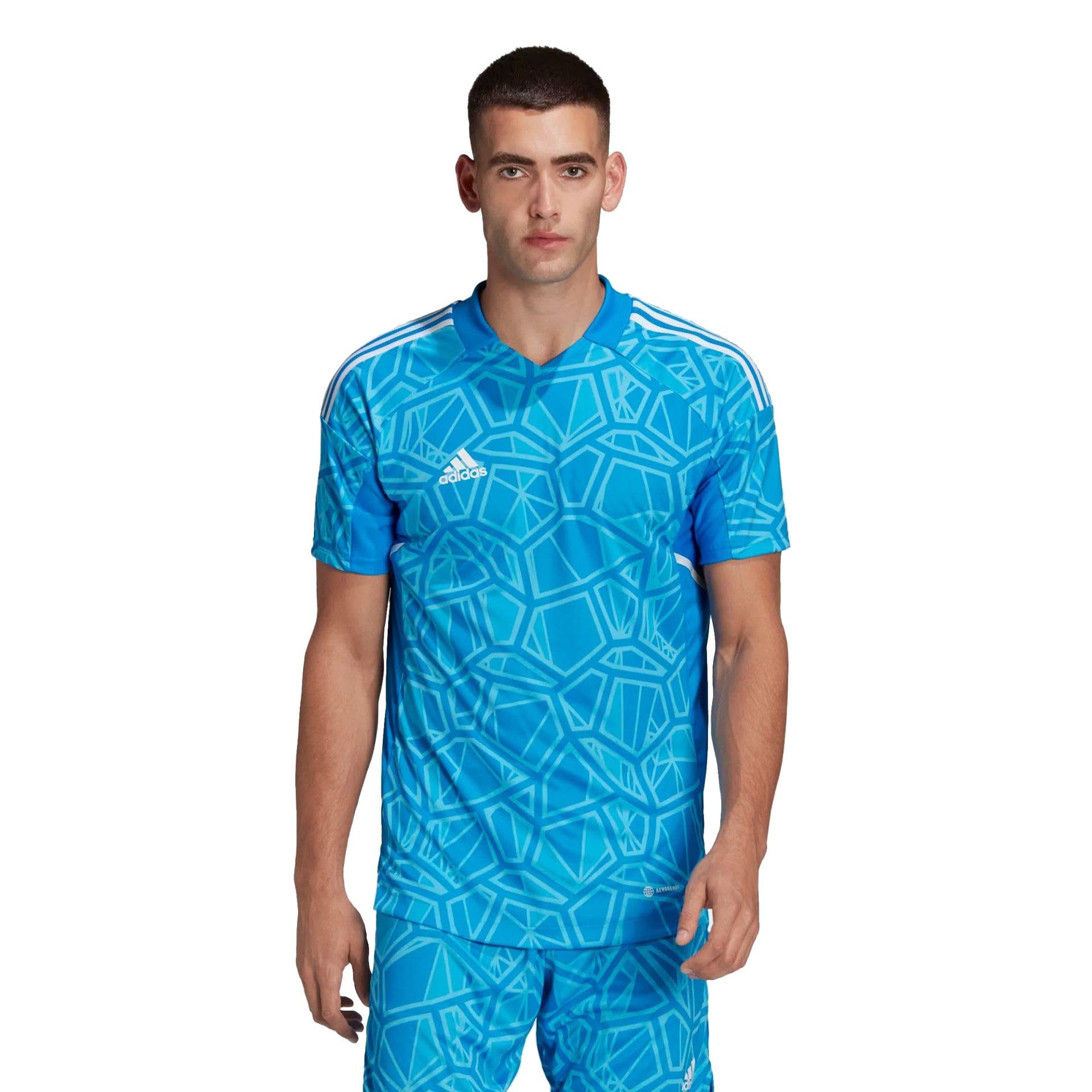 adidas Condivo 22 Mens Short Sleeve Soccer Jersey, Blue XL