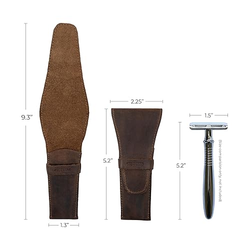 Miniatura 6 de Hide & Drink, Estuche de afeitar de seguridad, funda de viaje rústica, accesorios de afeitado para hombres y mujeres, esenciales para el cuidado