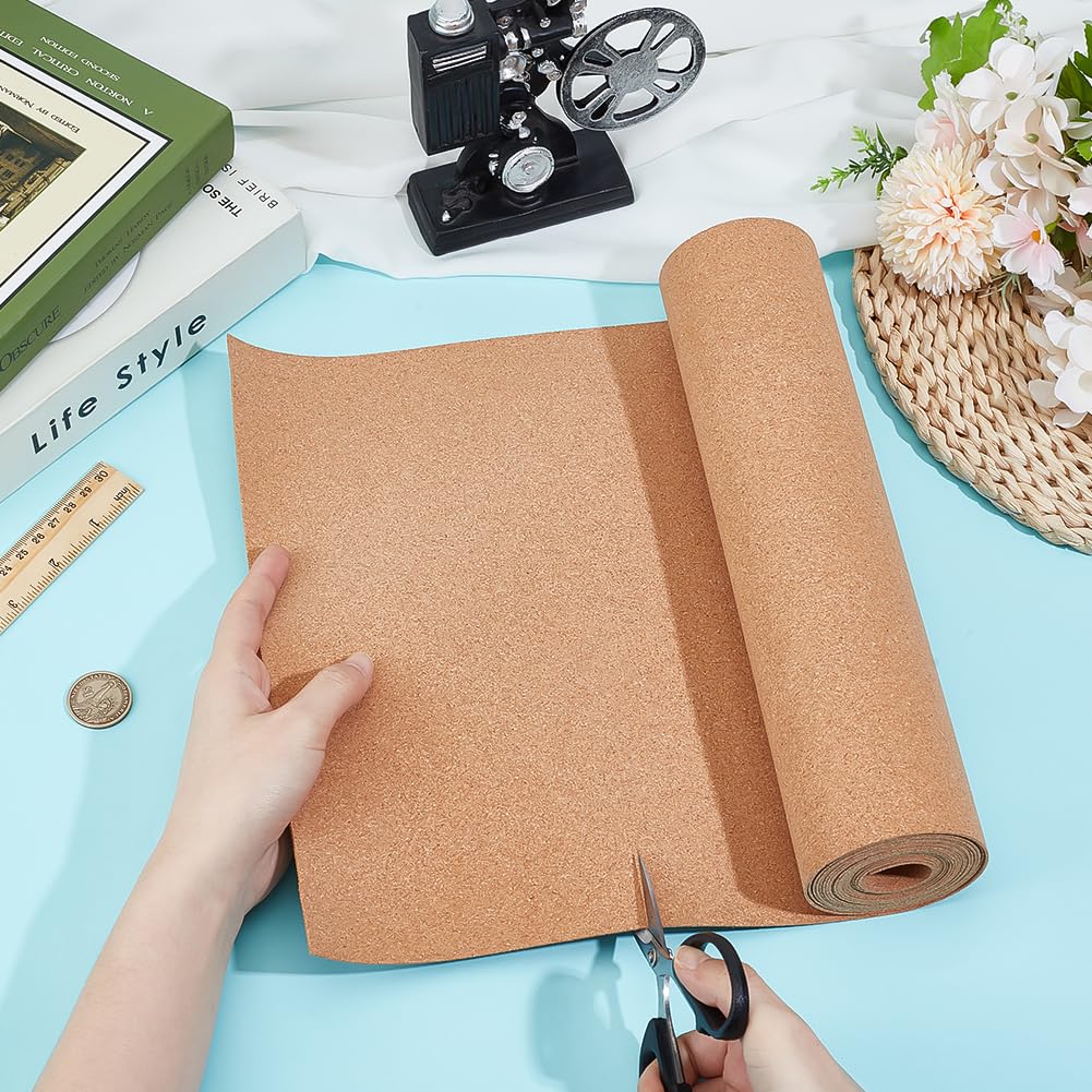 BENECREAT Rollo de Corcho Natural 5 m x 30 cm para Decoración de Paredes y Tablón de Anuncios