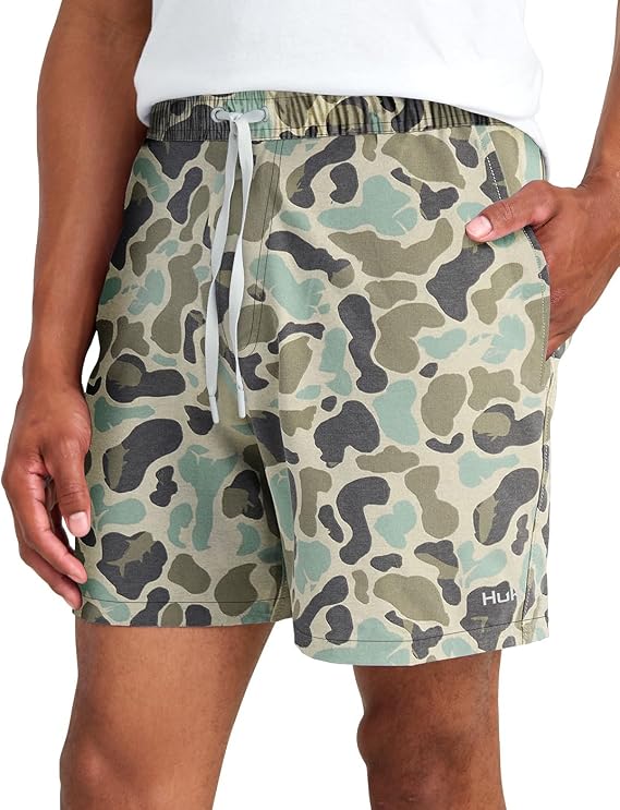 HUK Men's Pursuit Volley Pattern Short, Quick-Dry Shorts for Men
