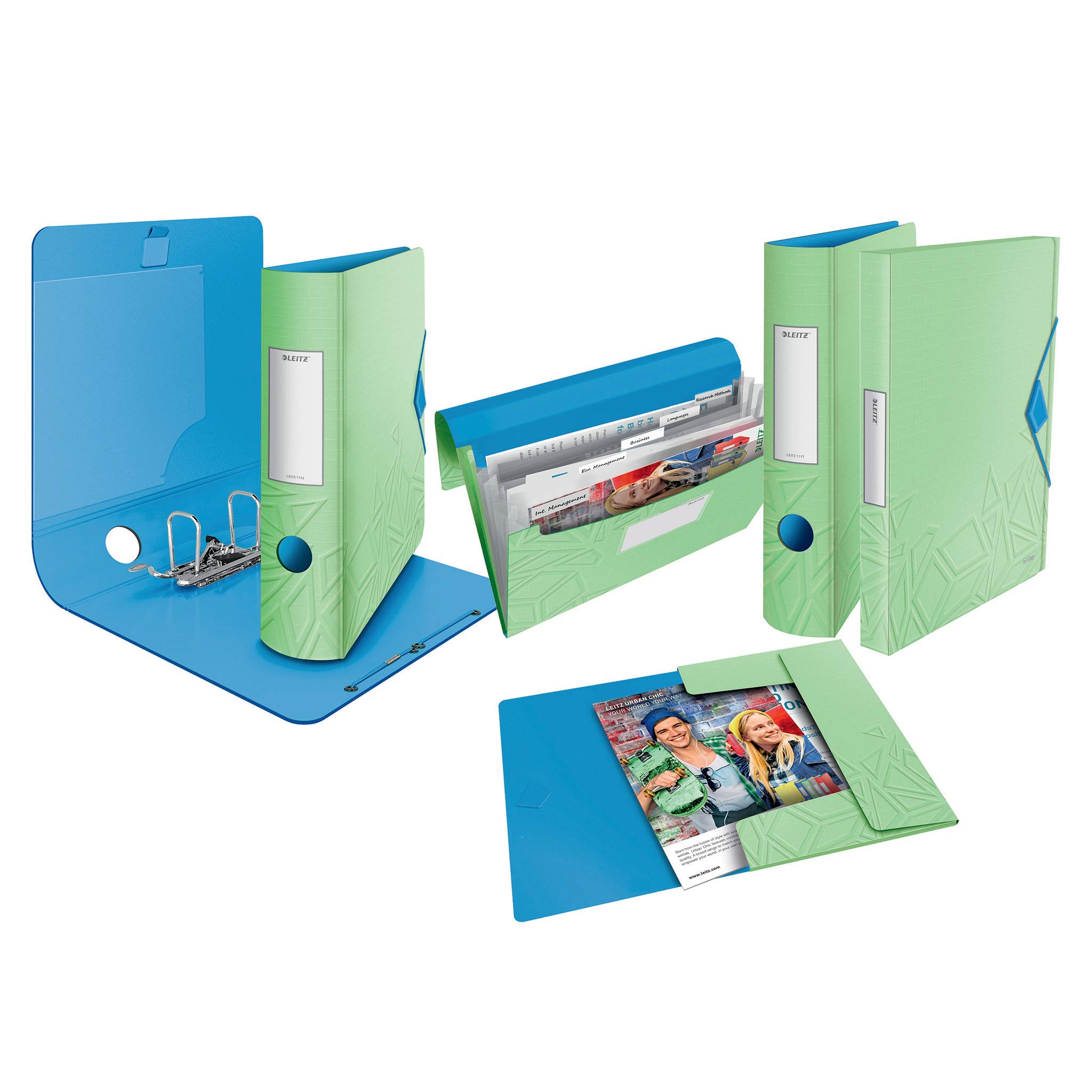 Ordner Leitz Recycle, Tot DIN A4, Rugbreedte 30 Mm, Voor Maximaal 250 Vel Pp Diverse Kleuren Kleuren