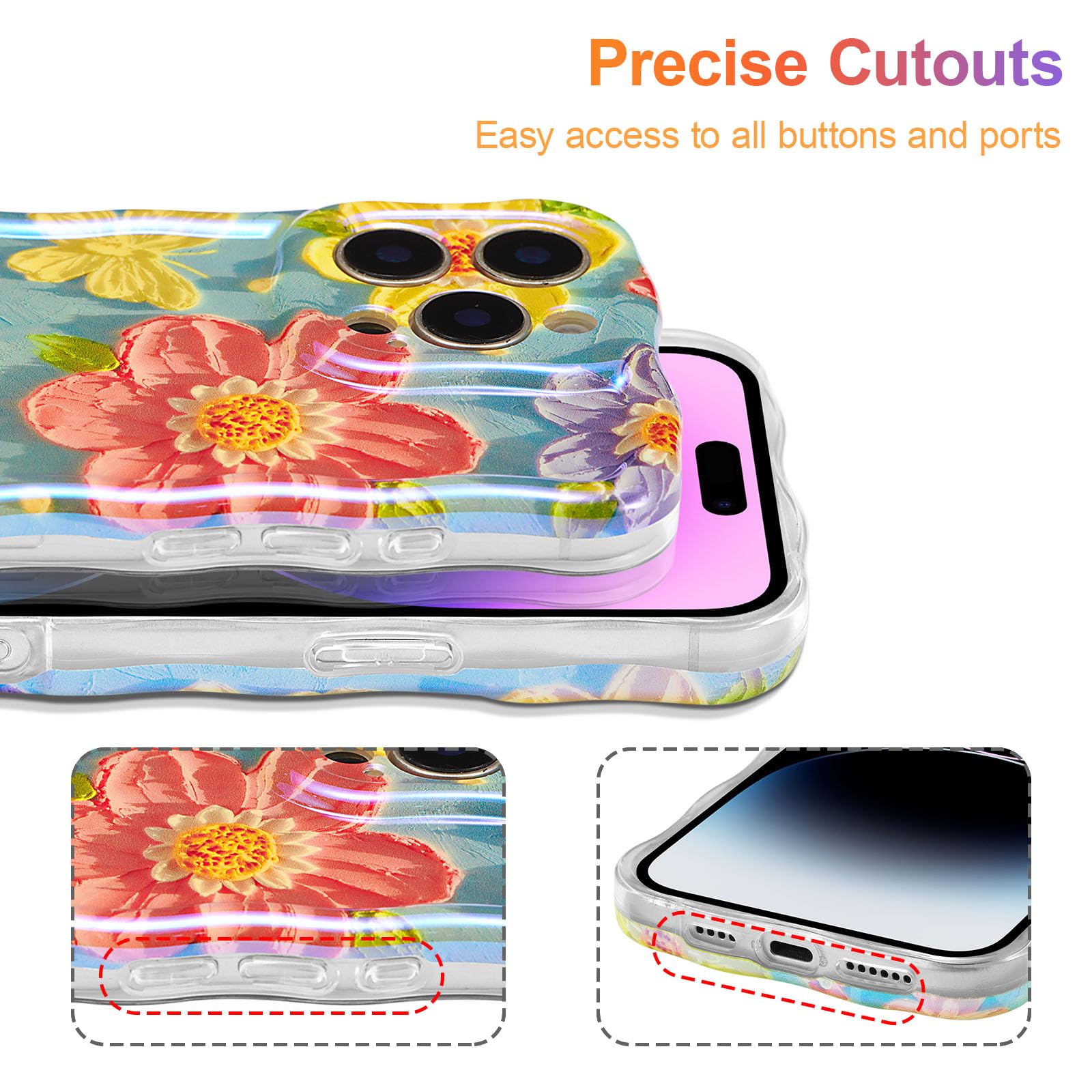 Amazon.co.jp: EYZUTAK iPhone 14 Pro Max用ケース カラフル レトロ