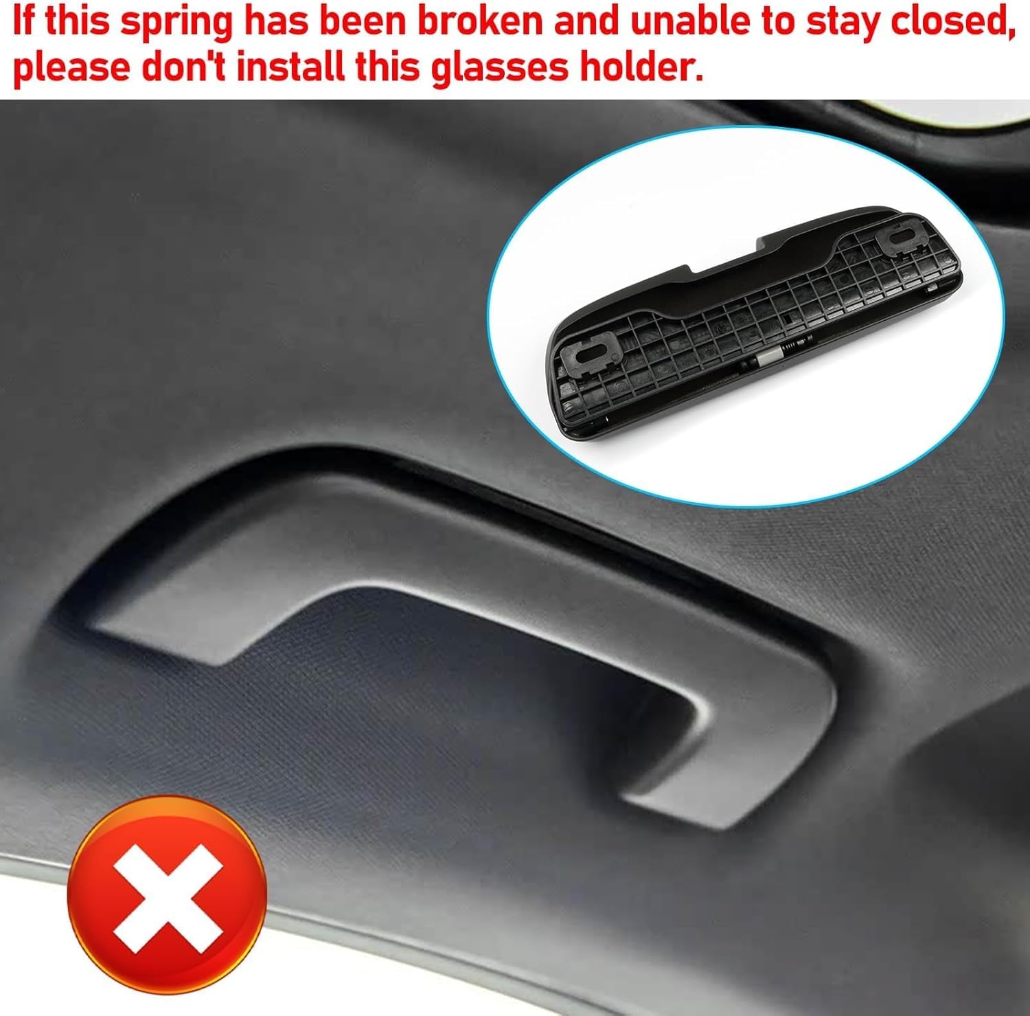 TTCR-II Interior Sunglasses Holder Compatible with Audi A3 A4 A6 A7 A8 e-tron Q3 Q5 Q7 Q8 RS3 RS6 RS7 RS Q8 S3 S4 S6 S7 S8 SQ5 SQ7 SQ8, for Porsche Cayenne Panamera, for Toyota Camry and Avalon