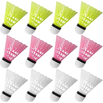FYSL Shuttlecock Set of 12 Durable Badminton Balls High-Quality Nylon Shuttlecocks Speed for Outdoors Exercise Leisure Beginners