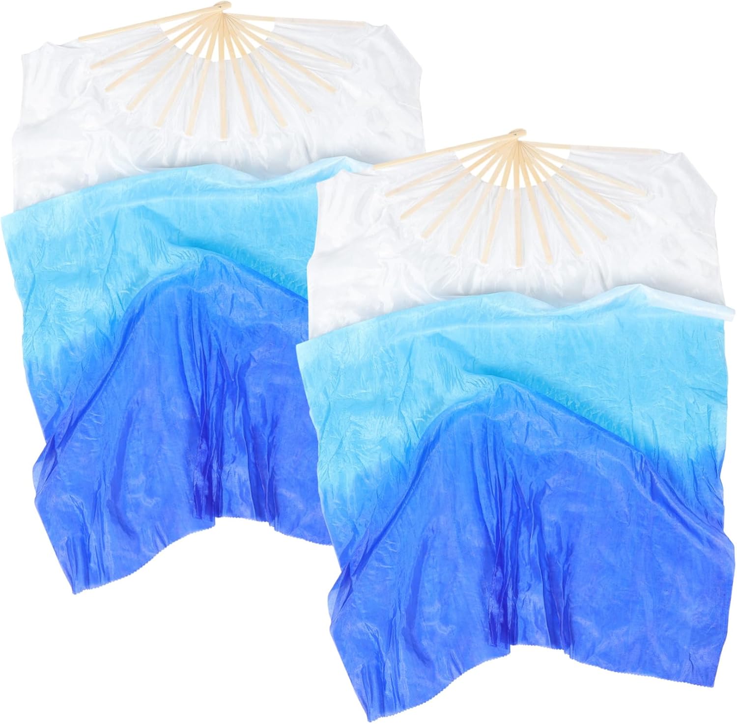 YARNOW Fan Dancer Ribbon Handle Fan Silk Decorative Handheld Fans Display Dance Decor Rave Door Dance Fan with