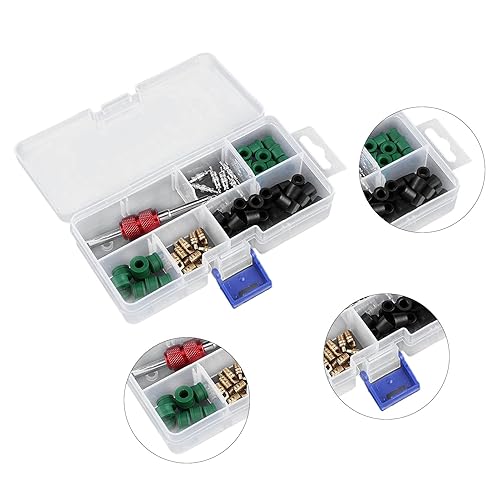 Miniatura 8 de 71 piezas de reparación de aire acondicionado, kit de juntas de manguera HVAC, herramienta de reparación de 10 núcleos de válvula, 50 juntas de