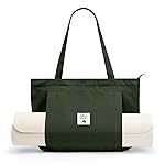 Yoga Mat Bag For Women,WllWOO For 1/4-Inch 1/3-Inch Yoga Mat Thick Large Zippered Opening &Side Pocket For Gym Bag Yoga Mat Carrier