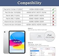 Vista 2 de Funda Soke para iPad (A16) de 11ª Generación de 11 pulgadas 2025, iPad de 10ª Generación de 10.9 pulgadas 2022, con protector de pantalla Azul