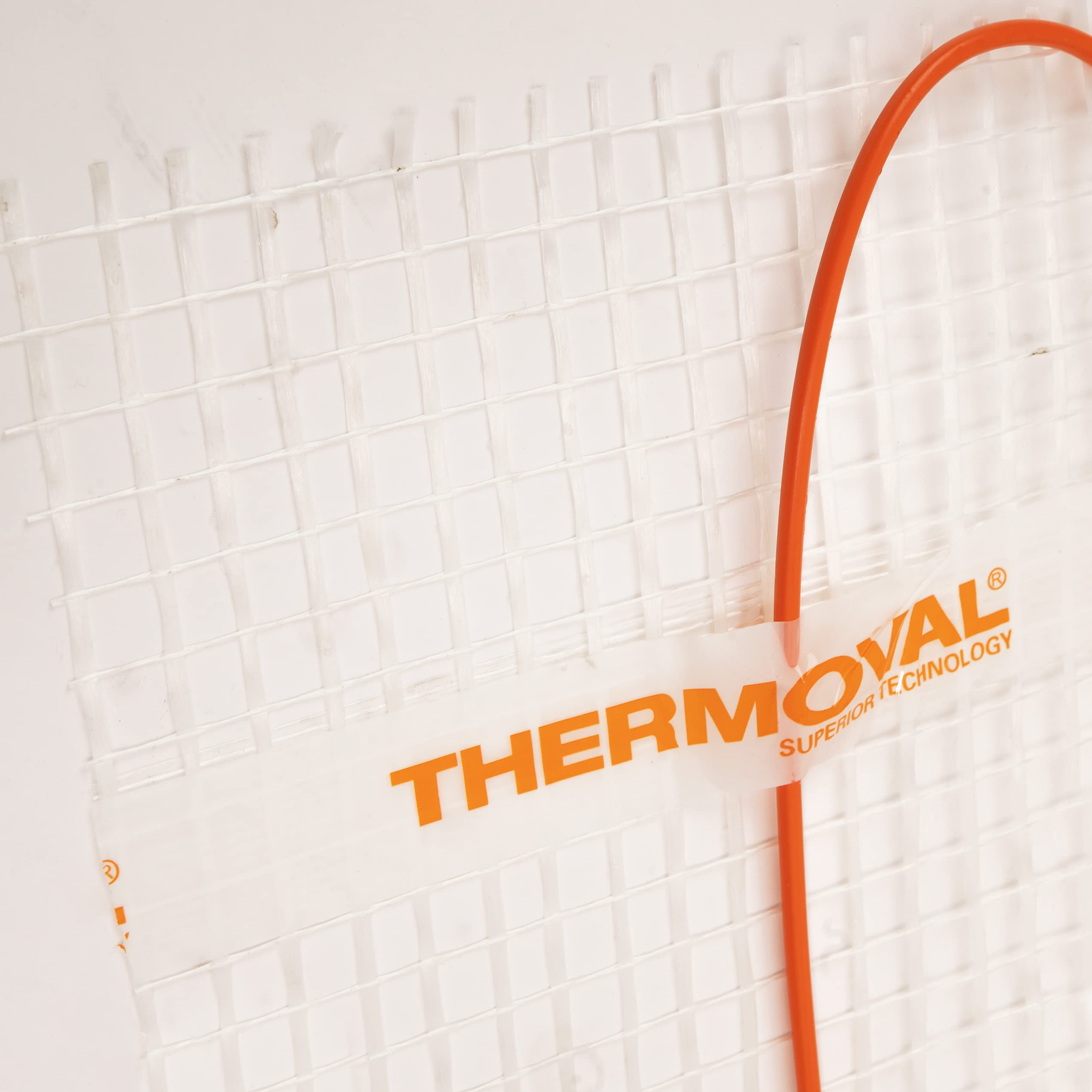 Thermoval Mata grzewcza do elektrycznego ogrzewania podłogowego, TV TO 50, 170 W/m², 5,0 m², 850 W, jednostronne połączenie, do płytek, z dwużyłowym kablem grzewczym i kablem sieciowym o długości 3 m