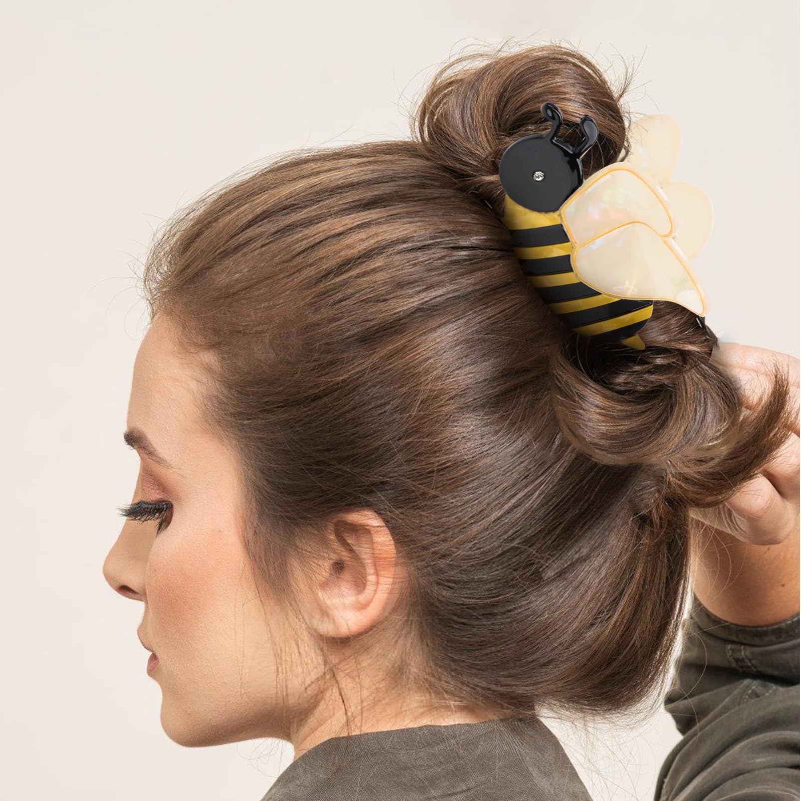 Amazon | FOMIYES カートゥーンハチヘアピン 可愛い動物デザインの髪