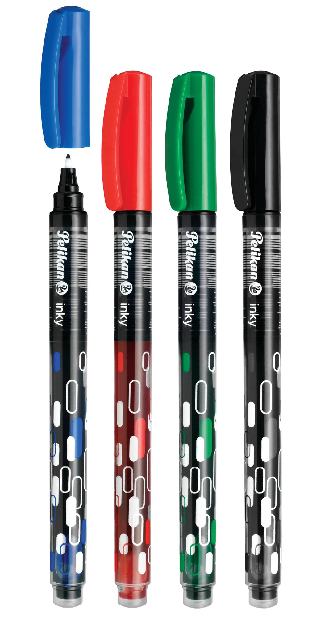Pelikan Tintenschreiber Inky 273, sortiert in blau, schwarz, grün und rot im Display, 50 Stück
