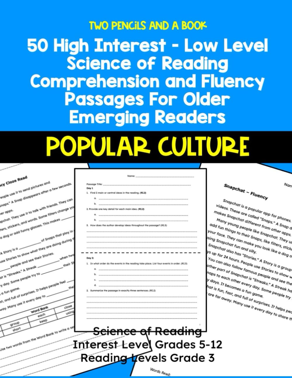 50 High Interest - Low Level Science of Reading Comprehension and Fluency Passages For Older Emerging Readers (High Interest Low Level Reading ... Practice for Older Struggling Readers)