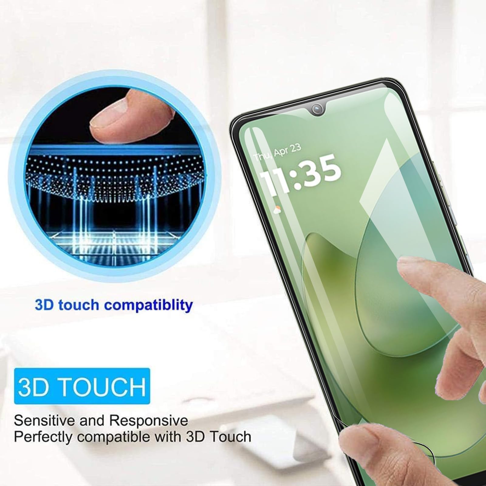 AOKUMA Tempered Glass For Motorola Moto G45/G34 Screen Protector, [2