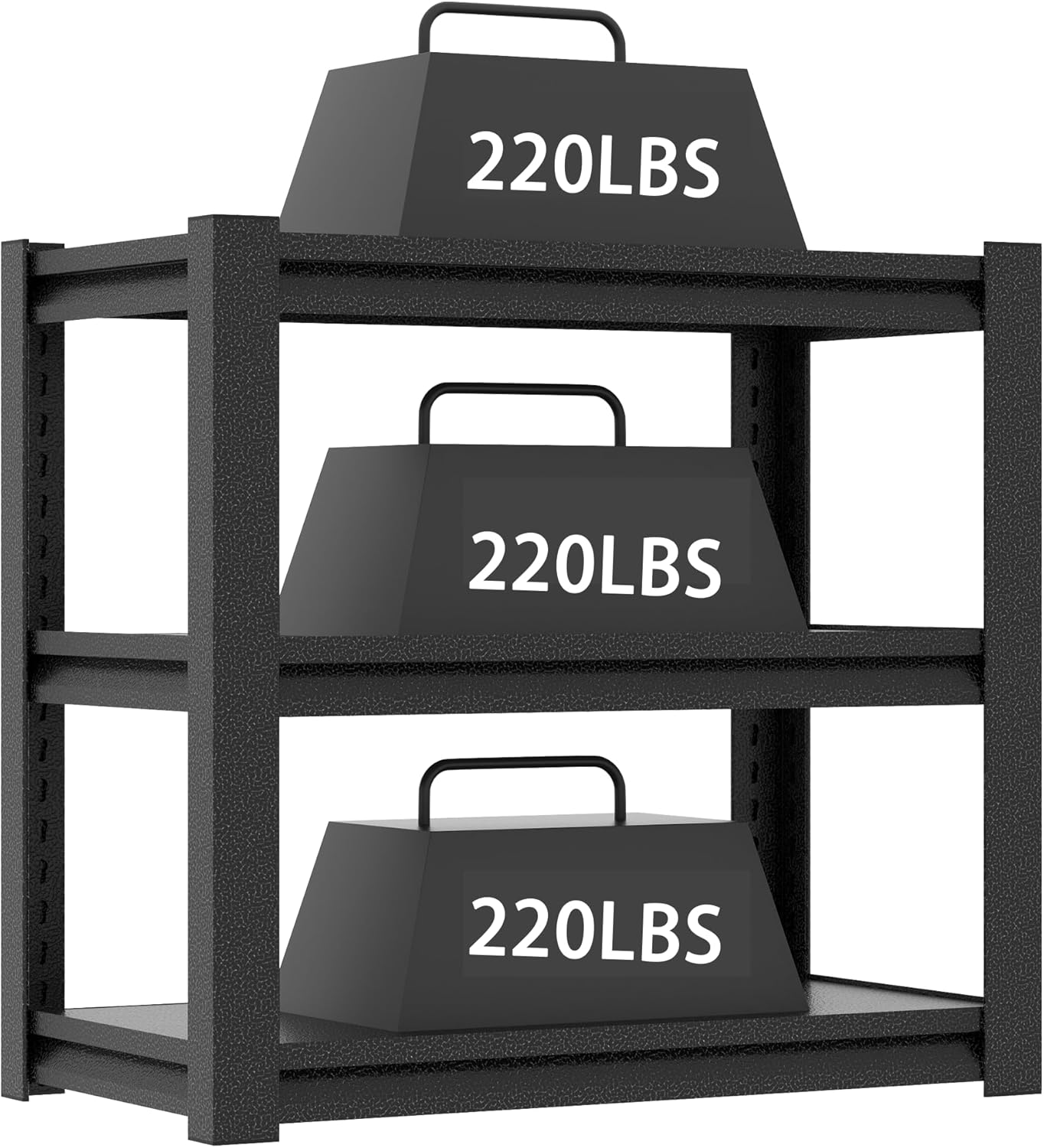 20-30 Gallon Fish Tank Stand, Modern Metal Aquarium Stand, Adjustable Heavy Duty Reptile Terrarium Tank Stand, Adjustable 3-Tier Fish Tank Rack Shelf for Home Office, 34"L x 18"W x 31.5"H, Black