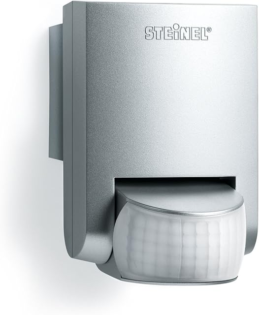 Steinel Infrared Motion Sensor is 130-2 Silver, 130° Motion Detector, 12 m Reach, max. 600 W or 4 LED Lights