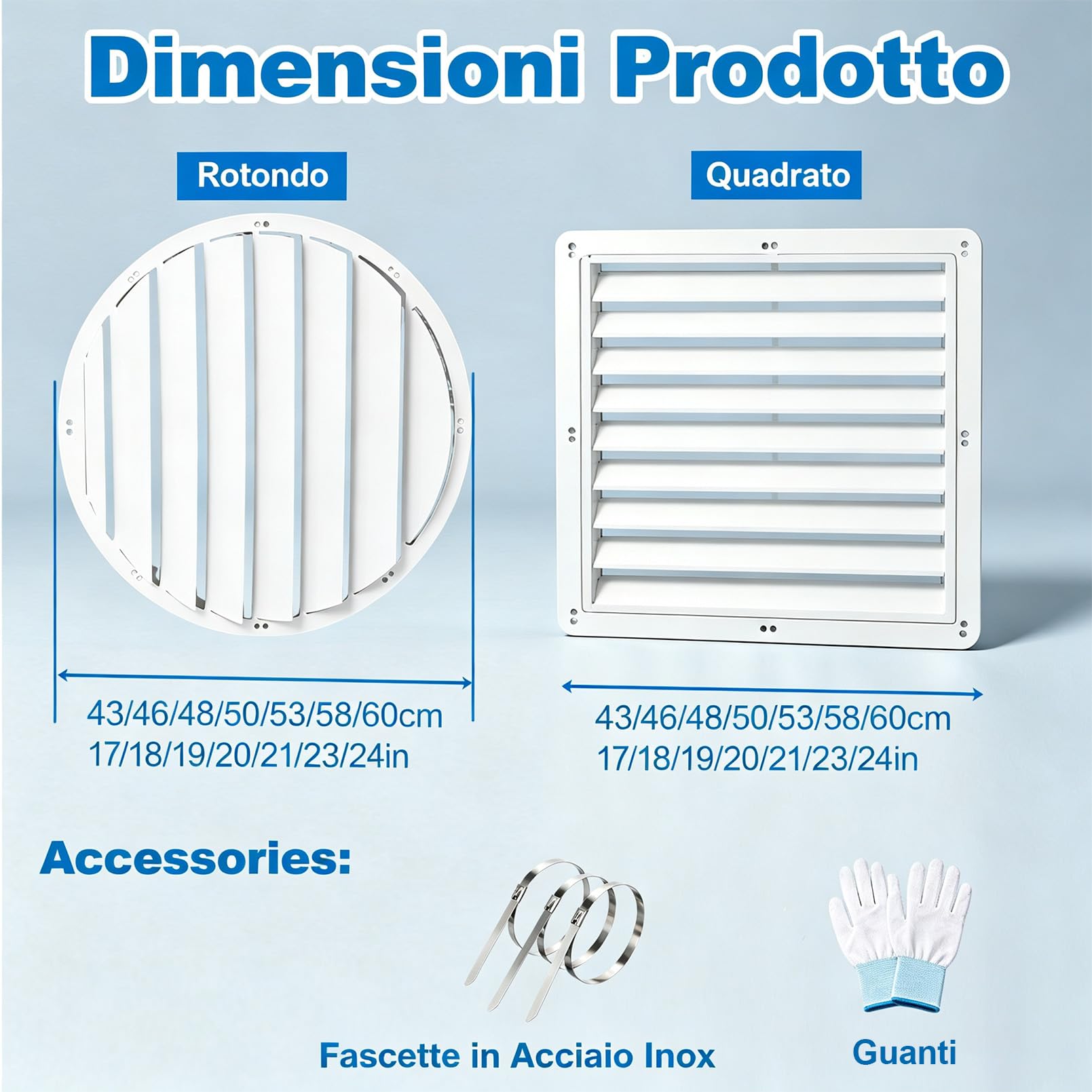 Deflettore per Unità Ac Esterna, Pompa di Calore/Copertura Protettiva del condensator, Deflettore del condizionatore d'aria, deflettori aria climatizzatore Rotondo/Quadrato, 58cm/23in