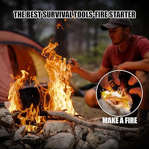 Miniatura 2 de Reloj táctico de supervivencia 23 en 1 para hombre, multifuncional, resistente al agua, para exteriores, pulsera ajustable con brújula de paracaídas