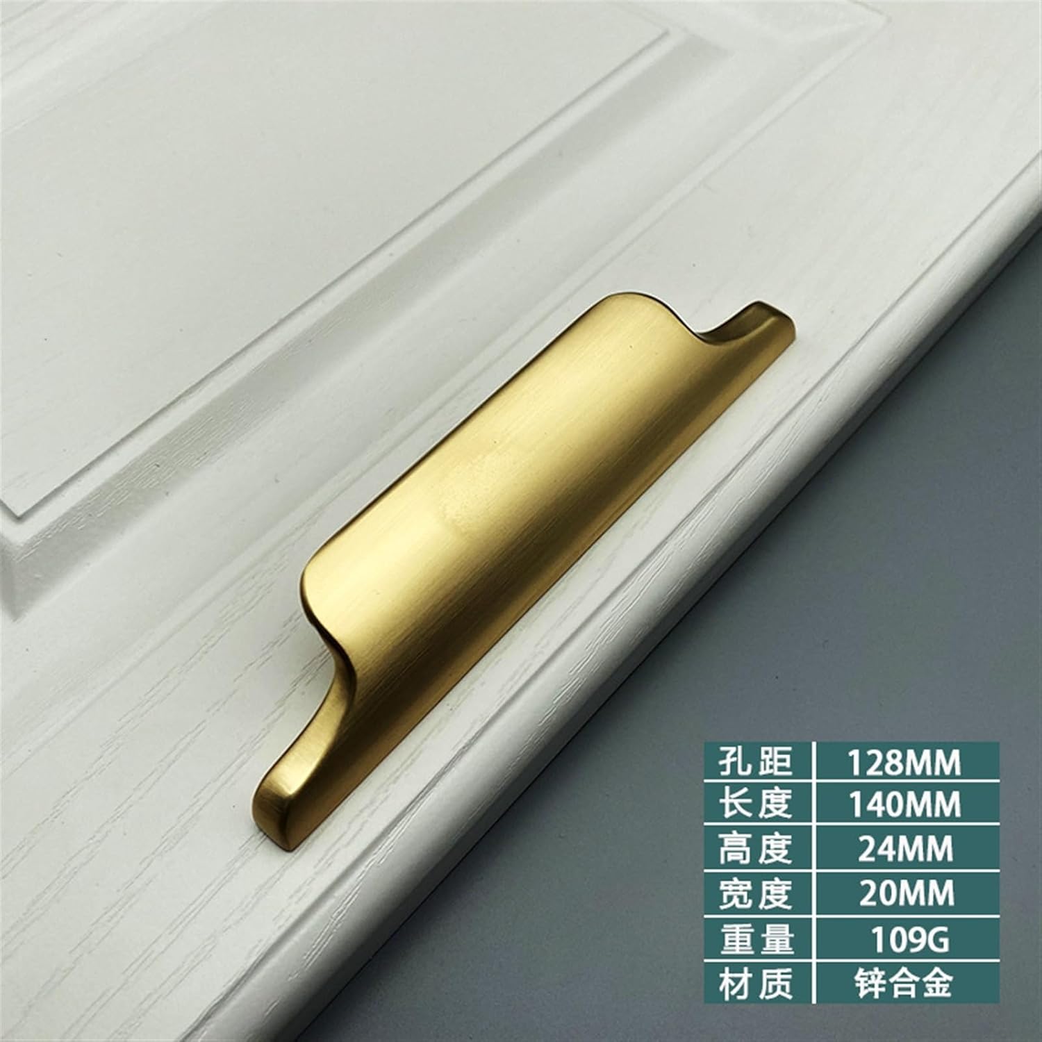 1Pcs Zinc Alloy Light Luxury Solid Nickel Brushed Imitation Copper Cabinet Door Drawer Handle Furniture Cabinet Wardrobe Handle (Color : A-96mm)