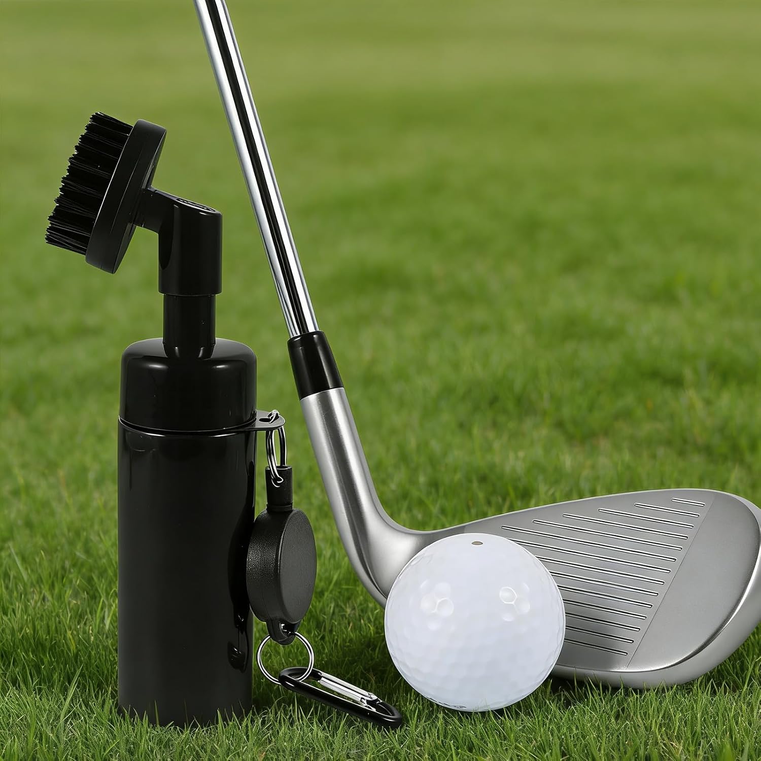 VILLCASE Golf Club Cleaner Brush with Pushbutton Sprayer, Portable Black image 4
