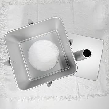 9.7 Inch Square Cake Pan, Non Stick Pound Cake Pan, Hollow Bottom with Inverted Mold Buckle, Square Mold for Pound and Sponge Cakes