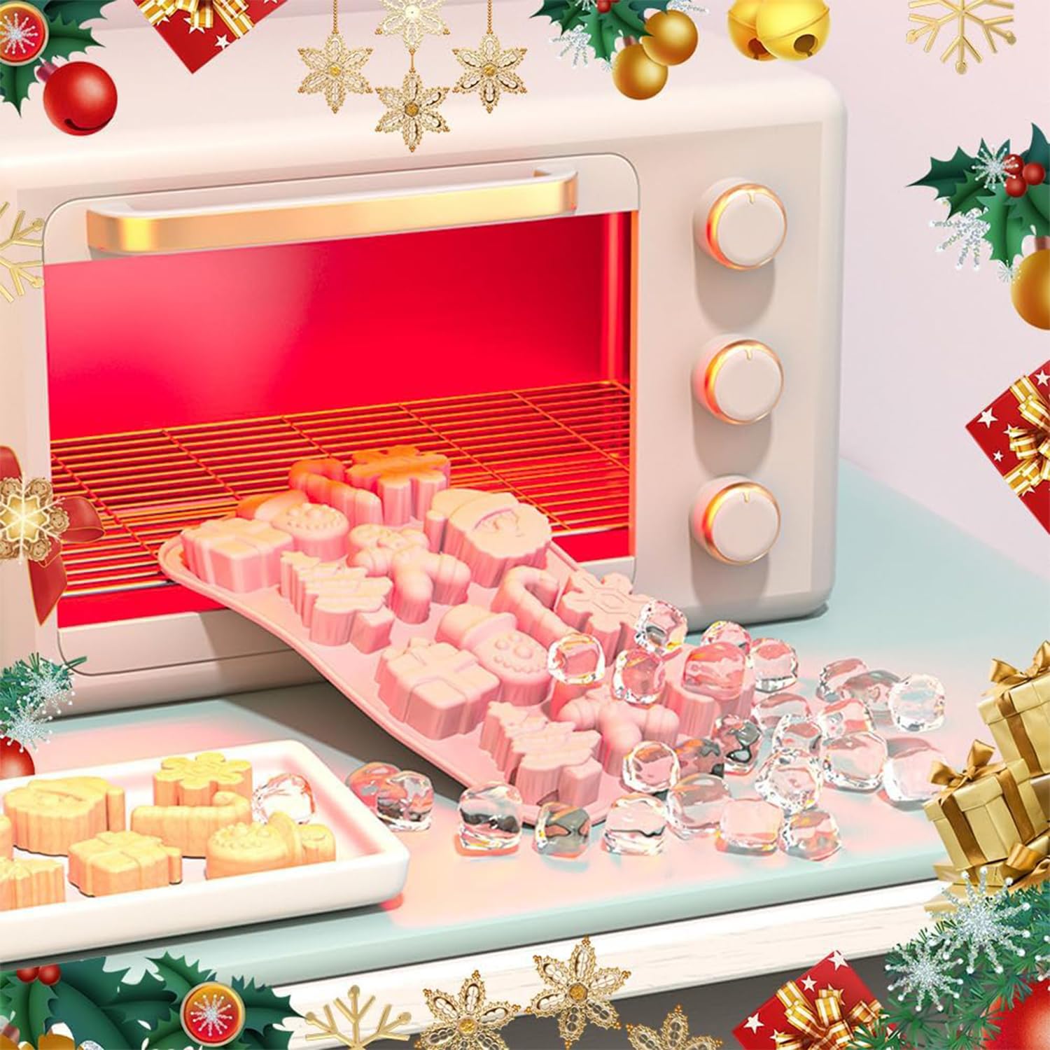 Weihnachten Silikonformen 2-teilig - 6 Hohlräume Für Backen & Deko