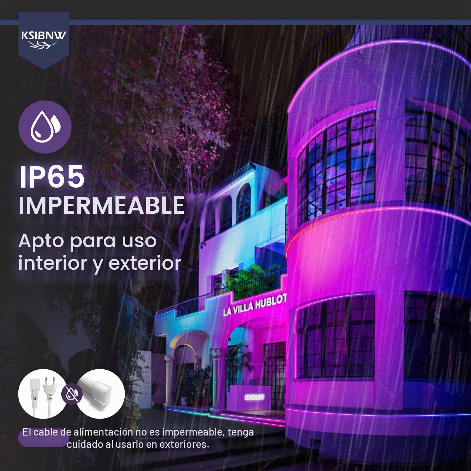 KSIBNW LED Neon Strip 10m, RGBIC Tira de LED Control con App & Mando a Distancia Impermeable IP65 Flexible Neón Luces Led Habitacion Sincronización Música Strip Light para Decoración Navidad, Fiestas