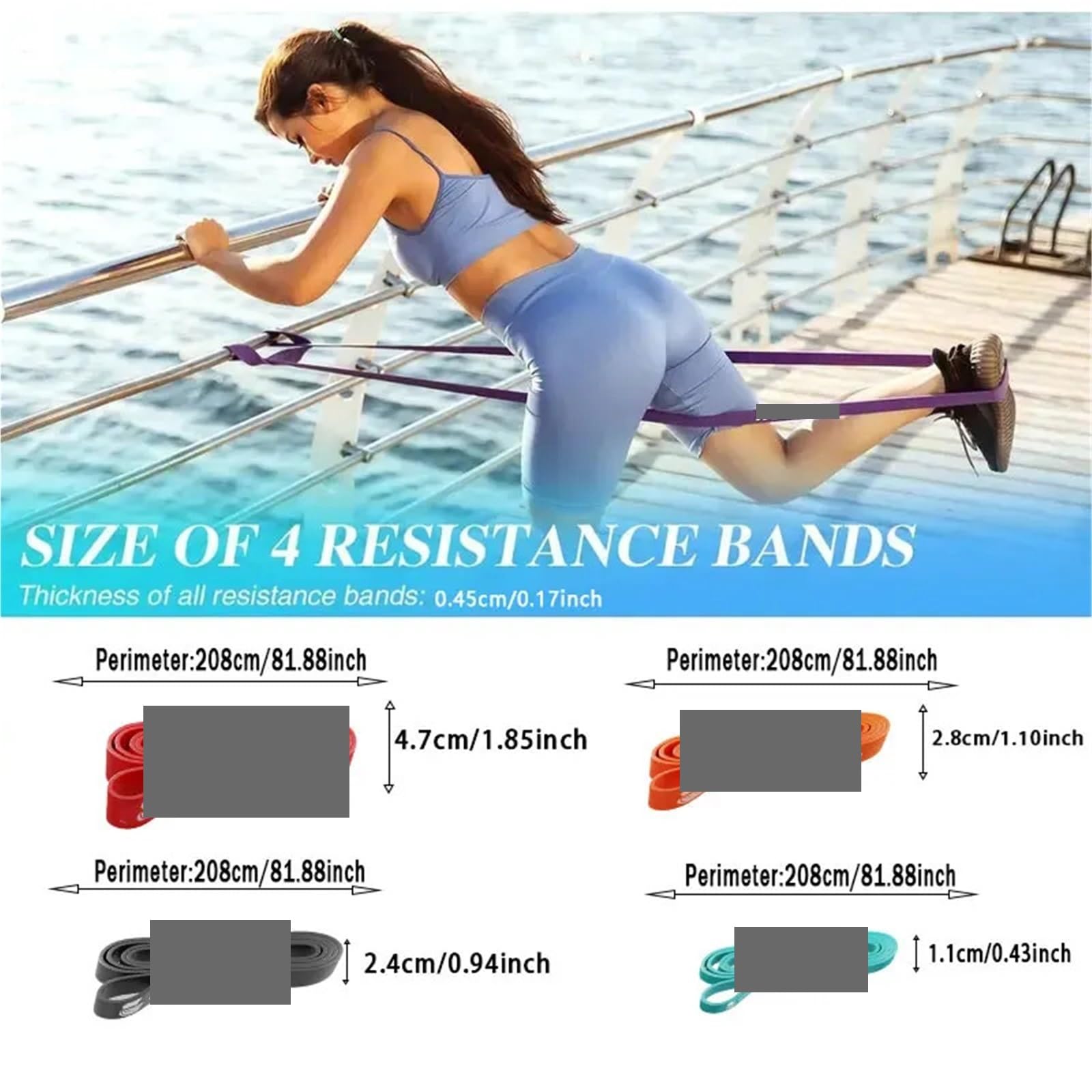 Gomas Elasticas Musculacion Banda Elástica De Resistencia | For hombres y mujeres fuerza Fitness ejercicio Yoga tensión Pull Up Resista