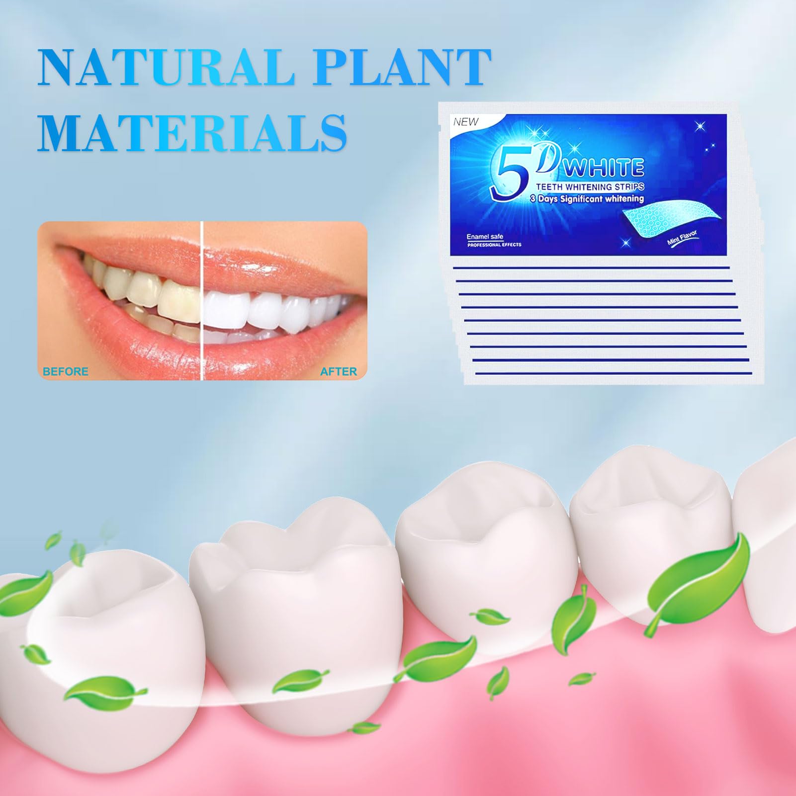 chimoo Sbiancante Denti,28 Striscie Strisce Sbiancanti Denti Sbiancante Denti Professionale kit Sbiancamento Denti Whitening Strips Rimuove le Macchie Profonde Teeth Rapid Whitening Sicuro per Smalto