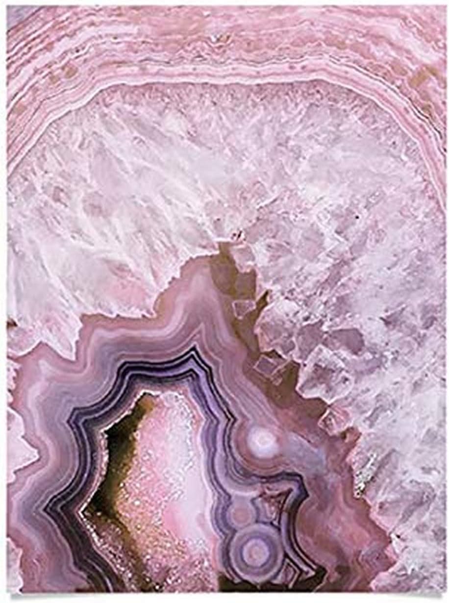 Deny Designs Emanuela Carratoni Pale Pink Agate Poster, 18 in x 24