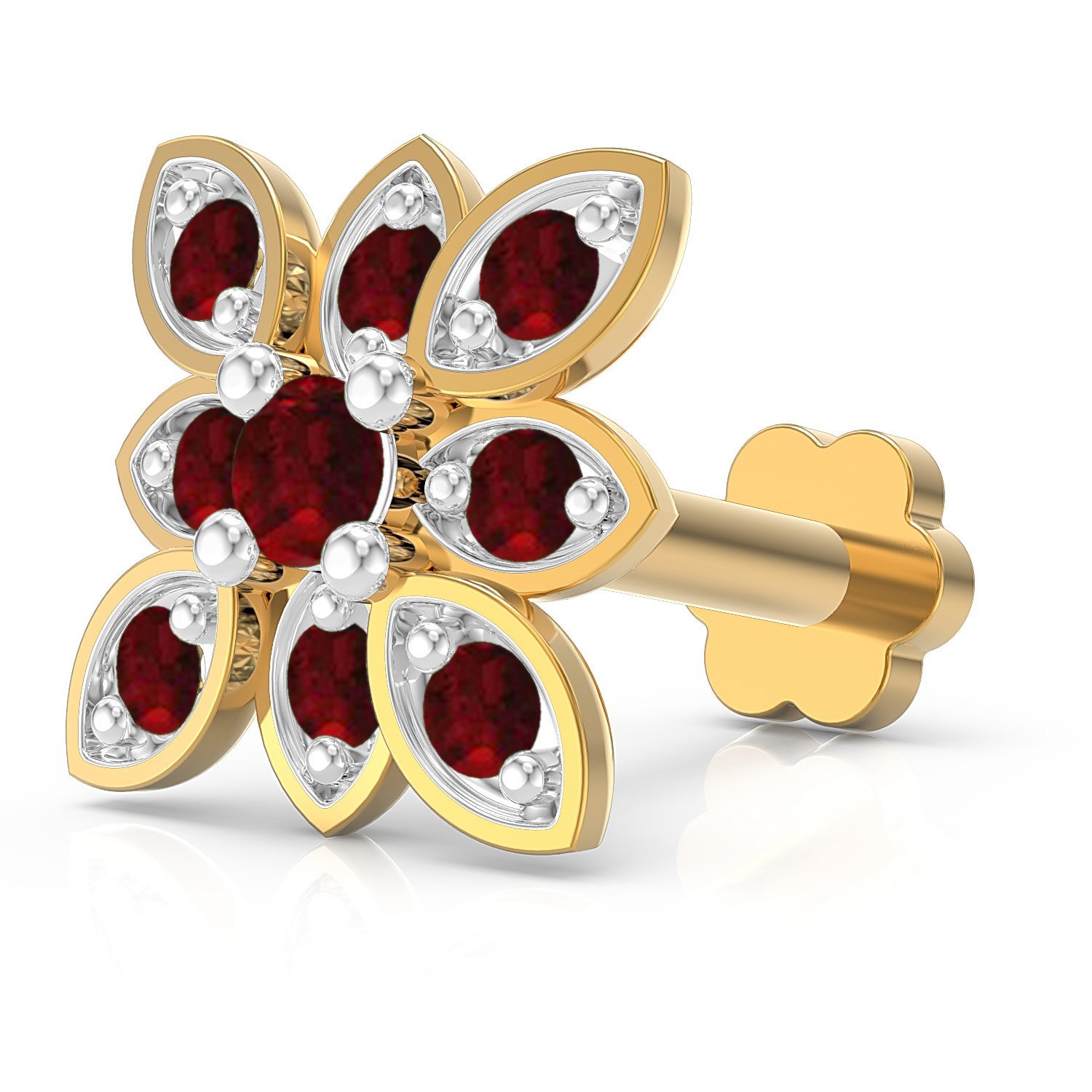 925 Sterling Silver 18K Gold Plated Elegant Octave Nose Pin for Women and Girls | With Certificate of Authenticity and 925 Stamp-image-24
