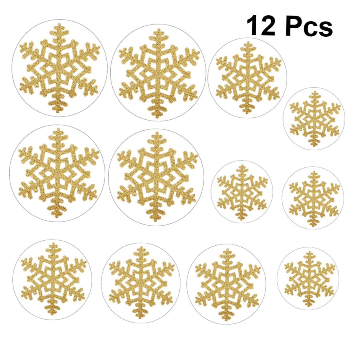 STOBAZA 36stücke Weihnachtsdeko Schneeflocken Aufkleber Kreative Selbstklebende Und Bodenaufkleber Glitzernde Weihnachtsdekoration Für Party Winterfest Abnehmbar Vielseitig Einsetzbar