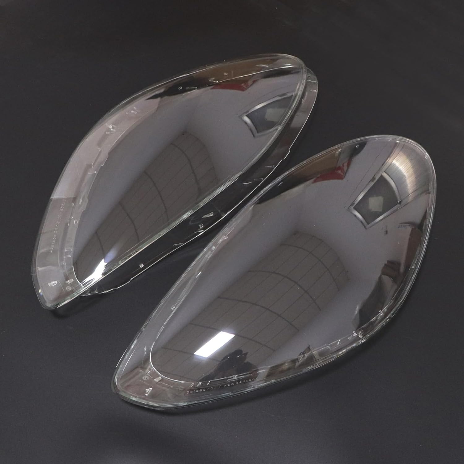 XQSMWF Pair Front Headlight Lens Clear Cover + Glue Left and Right Compatible with Porsche Panamera 2017 2018 2019 2020