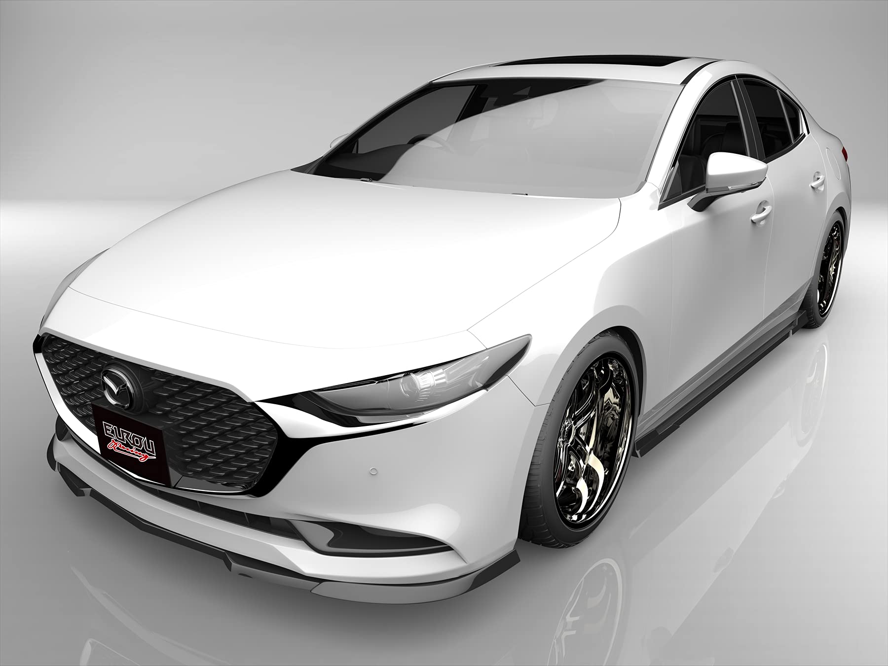 Amazon | EUROU MAZDA3 セダン フロントアンダースポイラー サイド