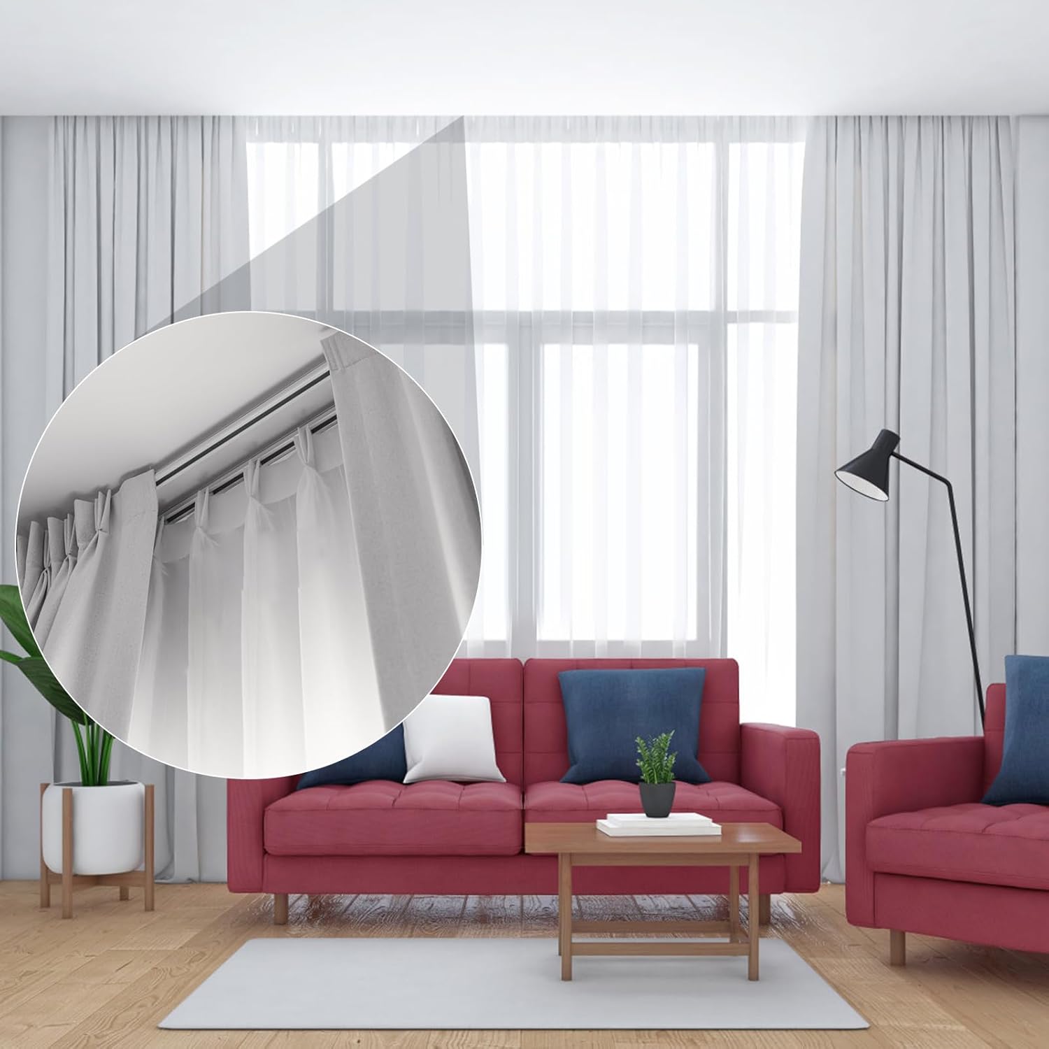 Exemplu de instalare șină perdea