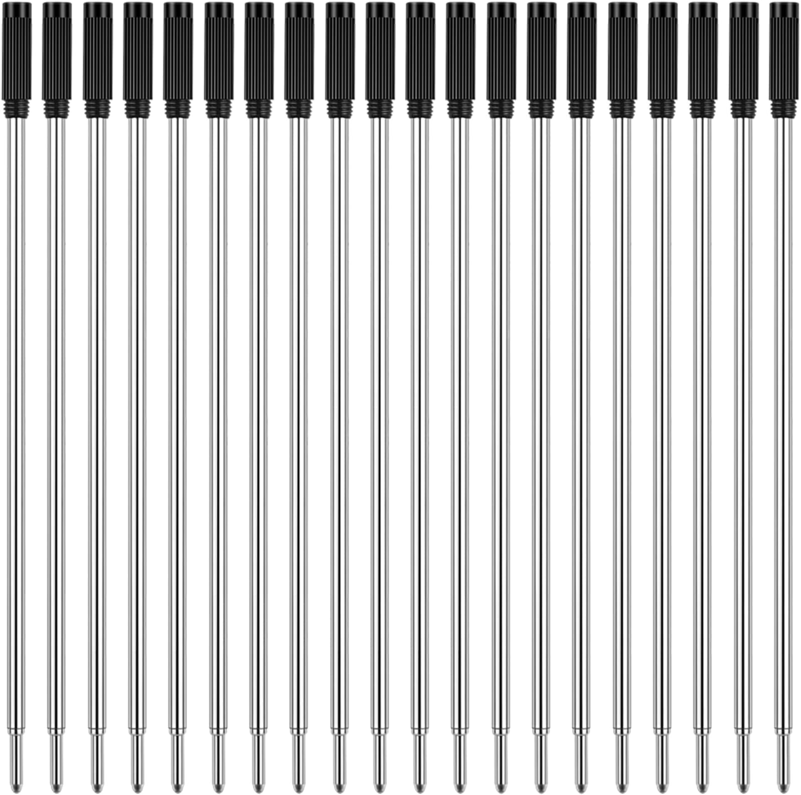 Unibene Cross Compatible Ballpoint Pen Refills 20 Pack, 1.0mm Medium Point-Black, Smooth Writing Replaceable German Ink Refill