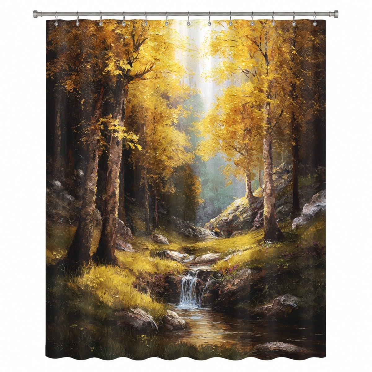 Dipinto Tenda Doccia 240x200 cm Asciugatura Rapida, Facile da Pulire