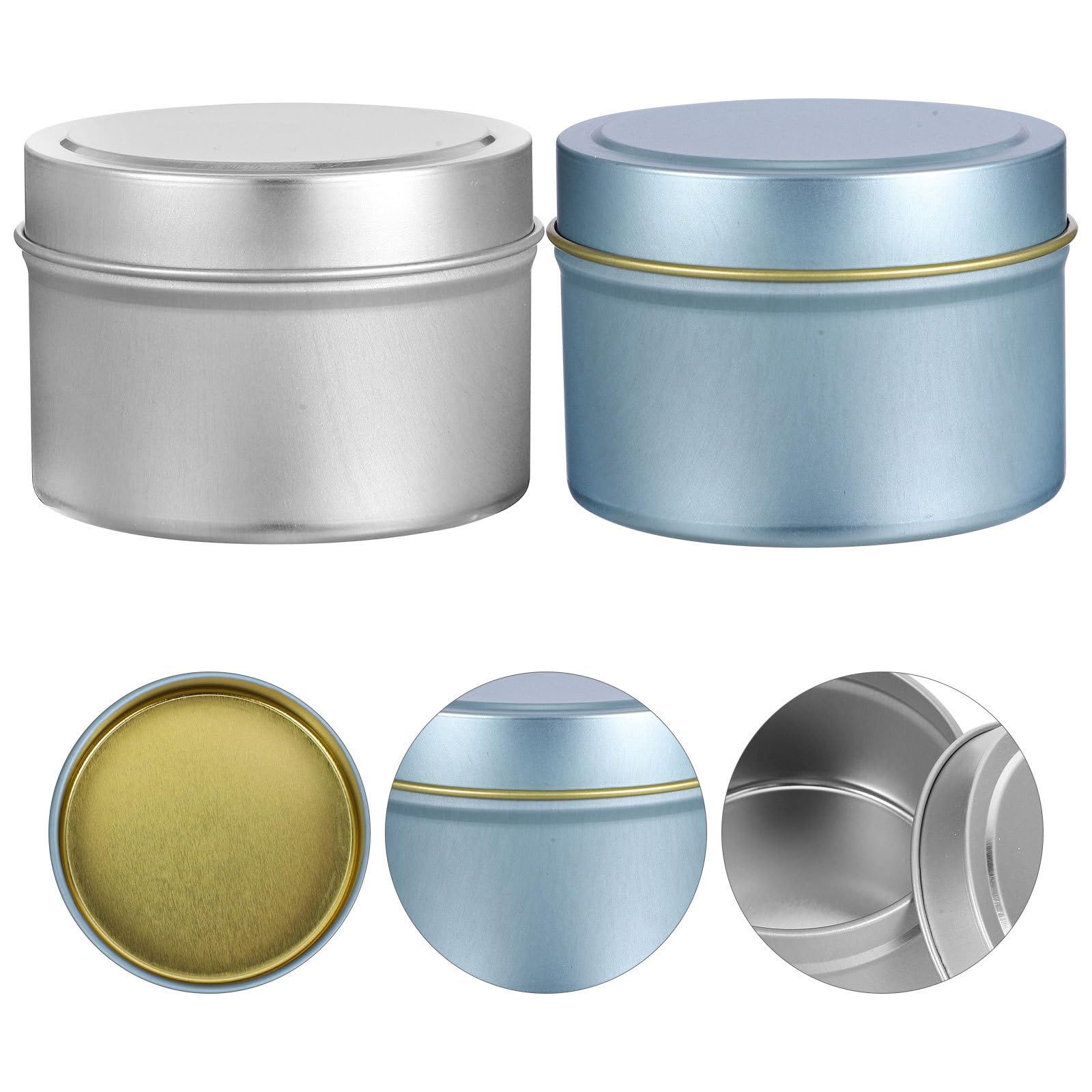 24 Stück Duftkerzendosen aus Weißblech 4 Oz mit Deckel Langlebige Selbstgemacht Kerzenbehälter für Aromatherapie Reise Kleiner Metall Kerzenhalter für Individuelle Duftkerzen