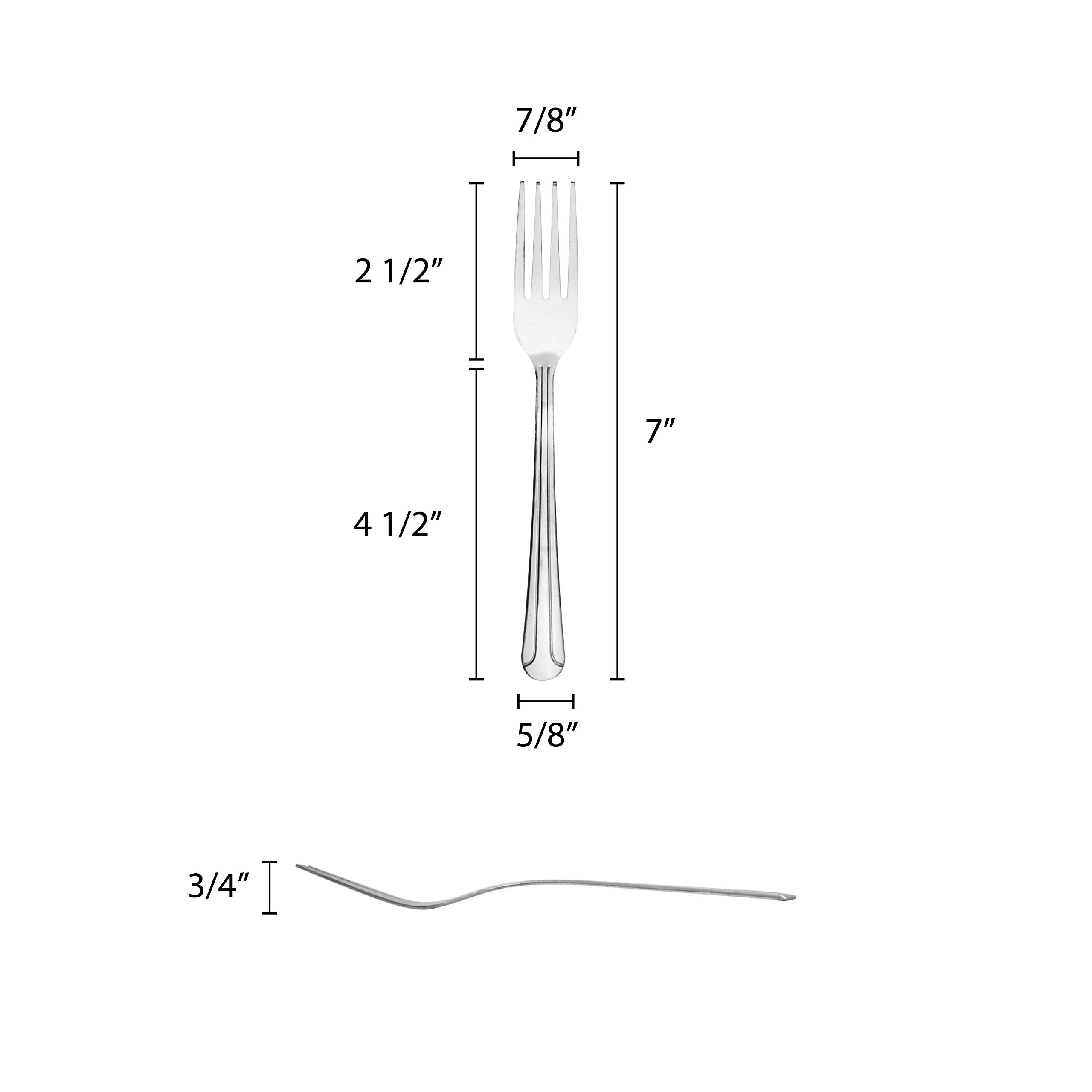 Thunder Group Flatware-Domilion medium weight 18/0 from 1.5 mm stainless steel dinner fork, comes in dozen