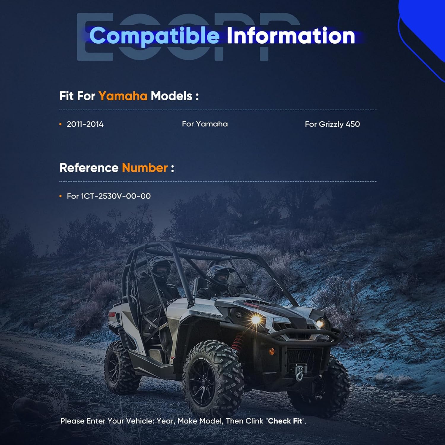 ECCPP CV Axle Drive Shaft Assembly fit 2011-2014 for Yamaha Grizzly 450 Rear Left Right 1CT-2530V-00-00