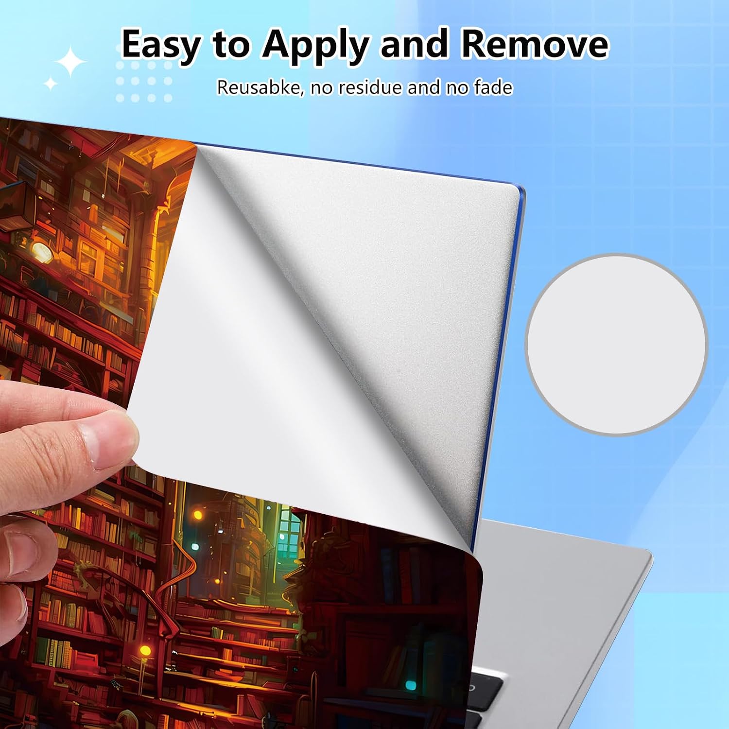 Universal Laptop Skin Sticker Decal for 11.6”12" 13" 13.3" 14" 15" 15.4" 15.6" Reusable Waterproof Scratch-Scratch Resistant Protective Vinyl Laptop Notebook Skin Stickers - Books image 5