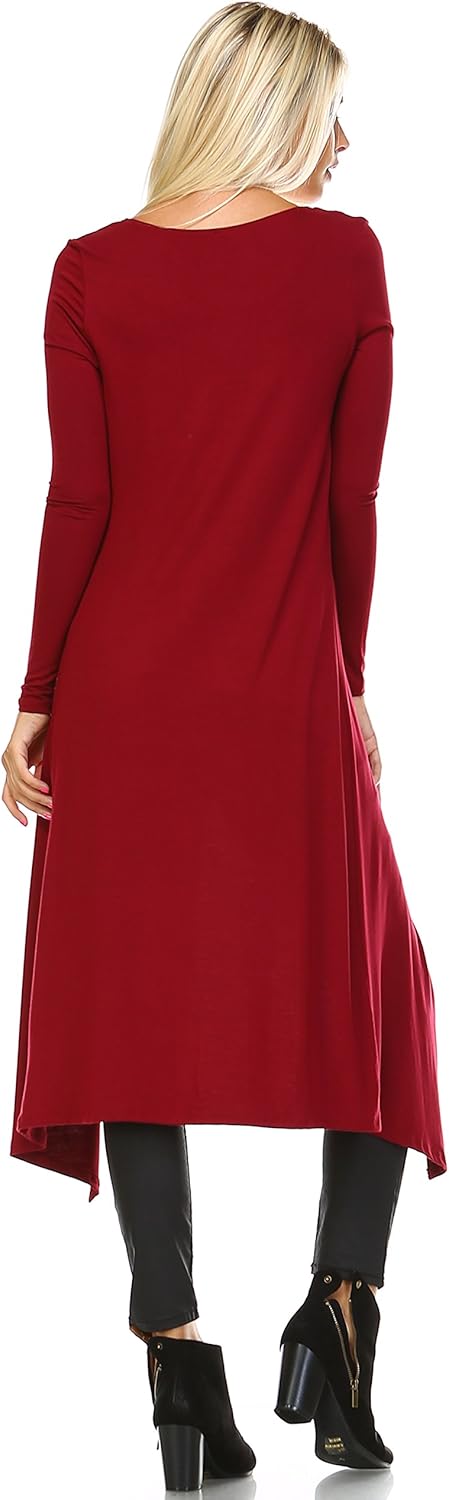 Women's Long Cardigans Casual Essential Maxi Extra Duster Open Front Sleeve Lightweight with Pockets Cardigan