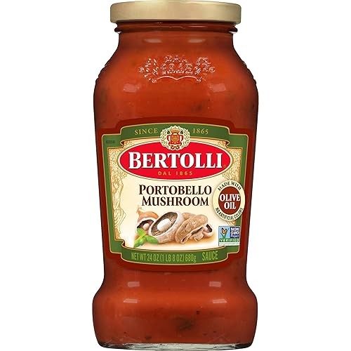 Miniatura 10 de Bertolli Portobello Salsa de champiñones, salsa para pasta hecha con tomates maduros de vid, cebolla, ajo y aceite de oliva (paquete de 6)