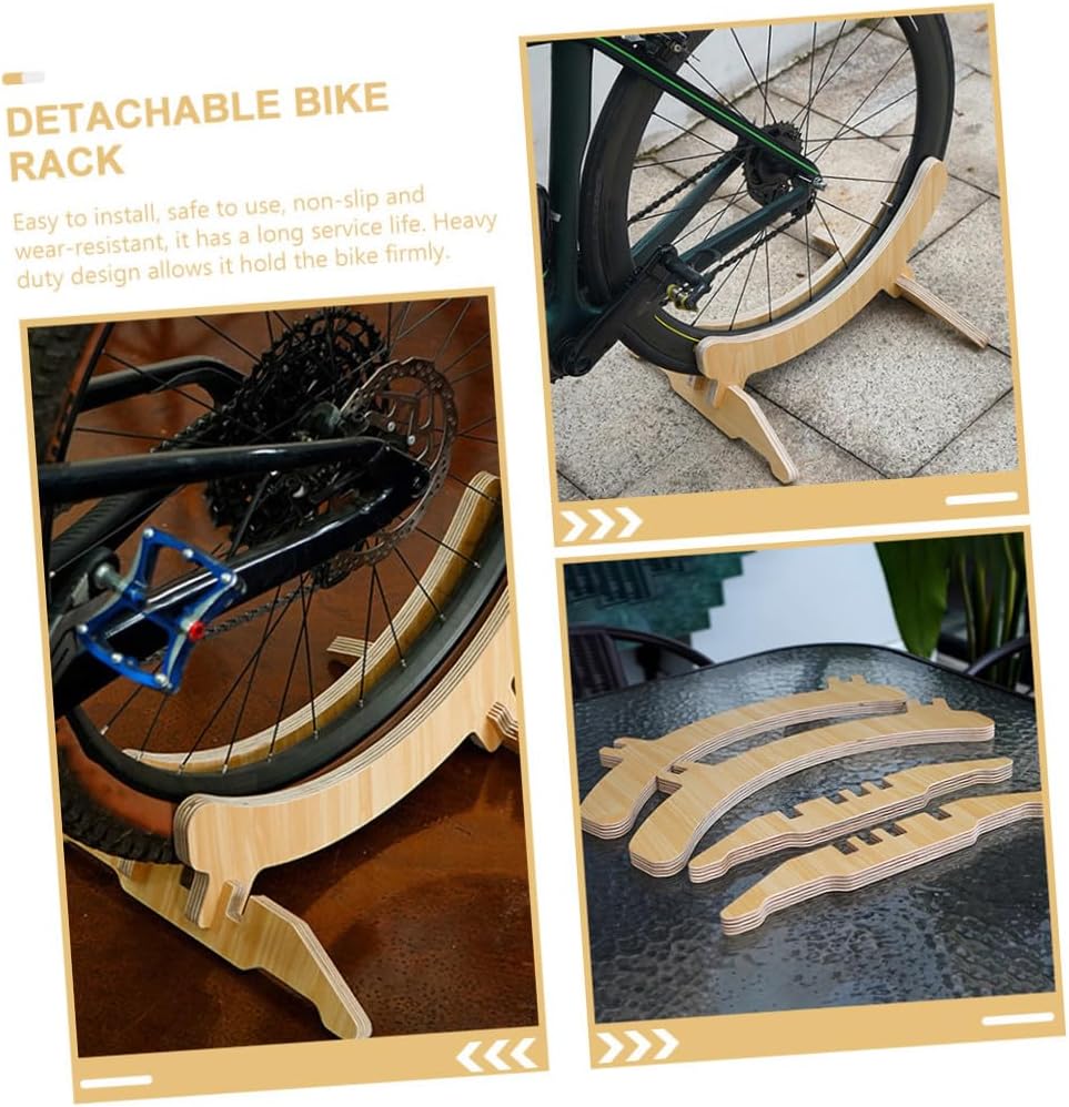 VICASKY Hanging Bike Rack Wooden Bike Display Bracket for Outdoor and Easy to Use