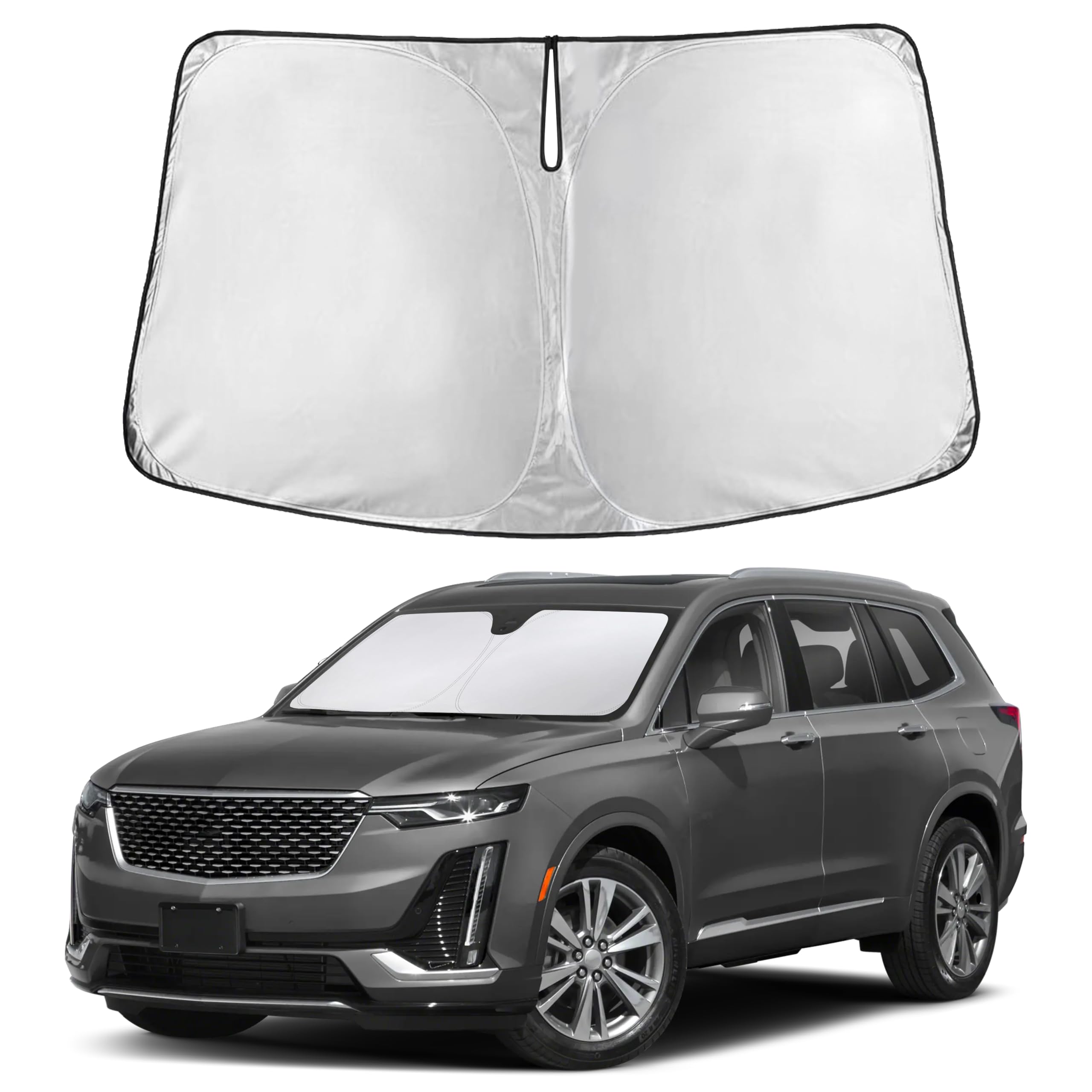 EcoNour Windshield Sunshade Compatible for Cadillac XT6 2020-2023 2024 2025
