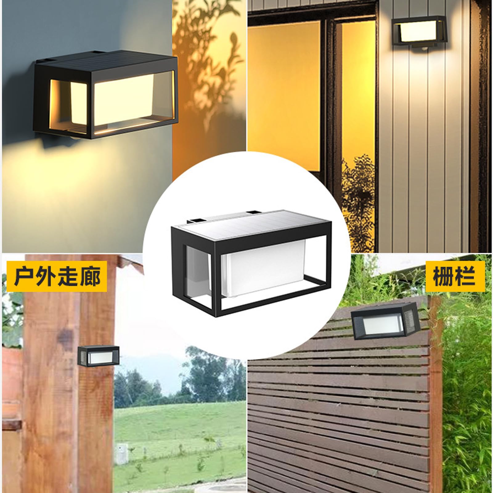 LED Solar Exterior Apliques de Pared con Sensor de Movimiento Lámpara de Pared Solar Recargable Iluminación de Pared Impermeable IP65 para Jardín Valla Patio (Luz Cálida,2 Piezas)